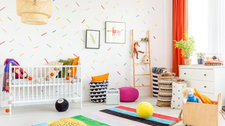 Mess in a baby room