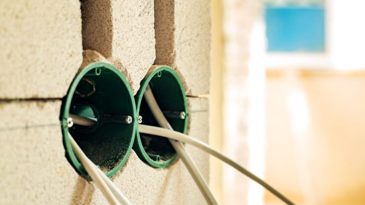 New electrical wiring installation